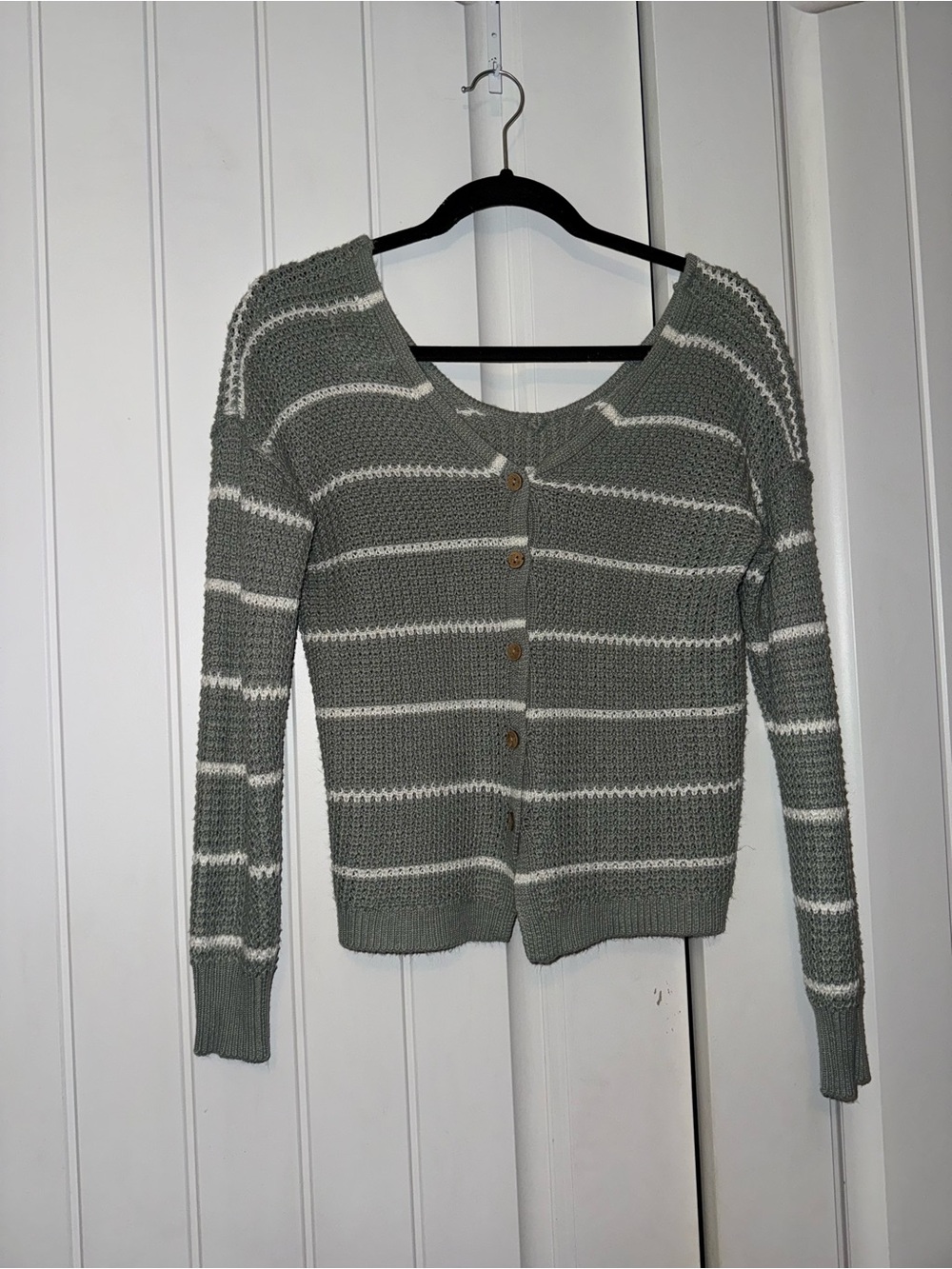 Green Striped Sweater